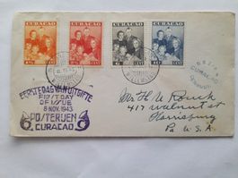 NIEDERLANDE - CURACAO - FDC WILLEMSTAD 8.11.43 > USA, ZENSU