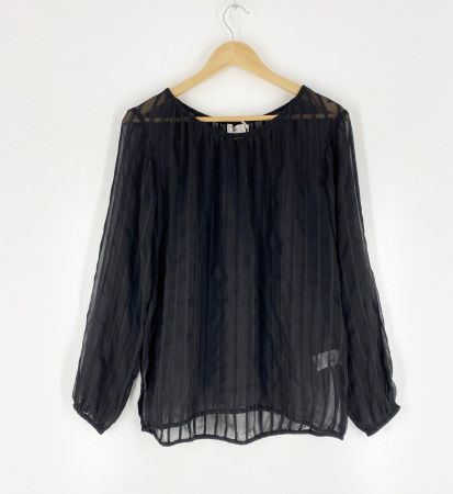 Friendtex Schlupfbluse Langarm, schwarz, Grösse L, *Neu*