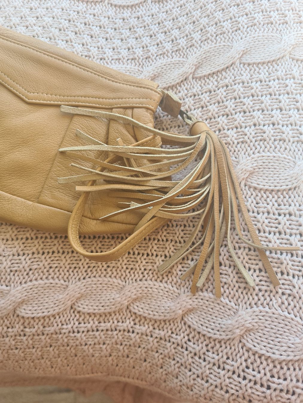 Borse da donna: Ledertasche mit Fransen beige Damen neuwertig – Usato da Zofingen venduto da nena-0809 3