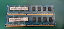8 GB (2x4) Ram, Ramaxel, PC3-10600U, für PC