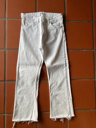 SALE Weisse Jeans 7/8 Länge, Gr. (38) 40, Sommer Look