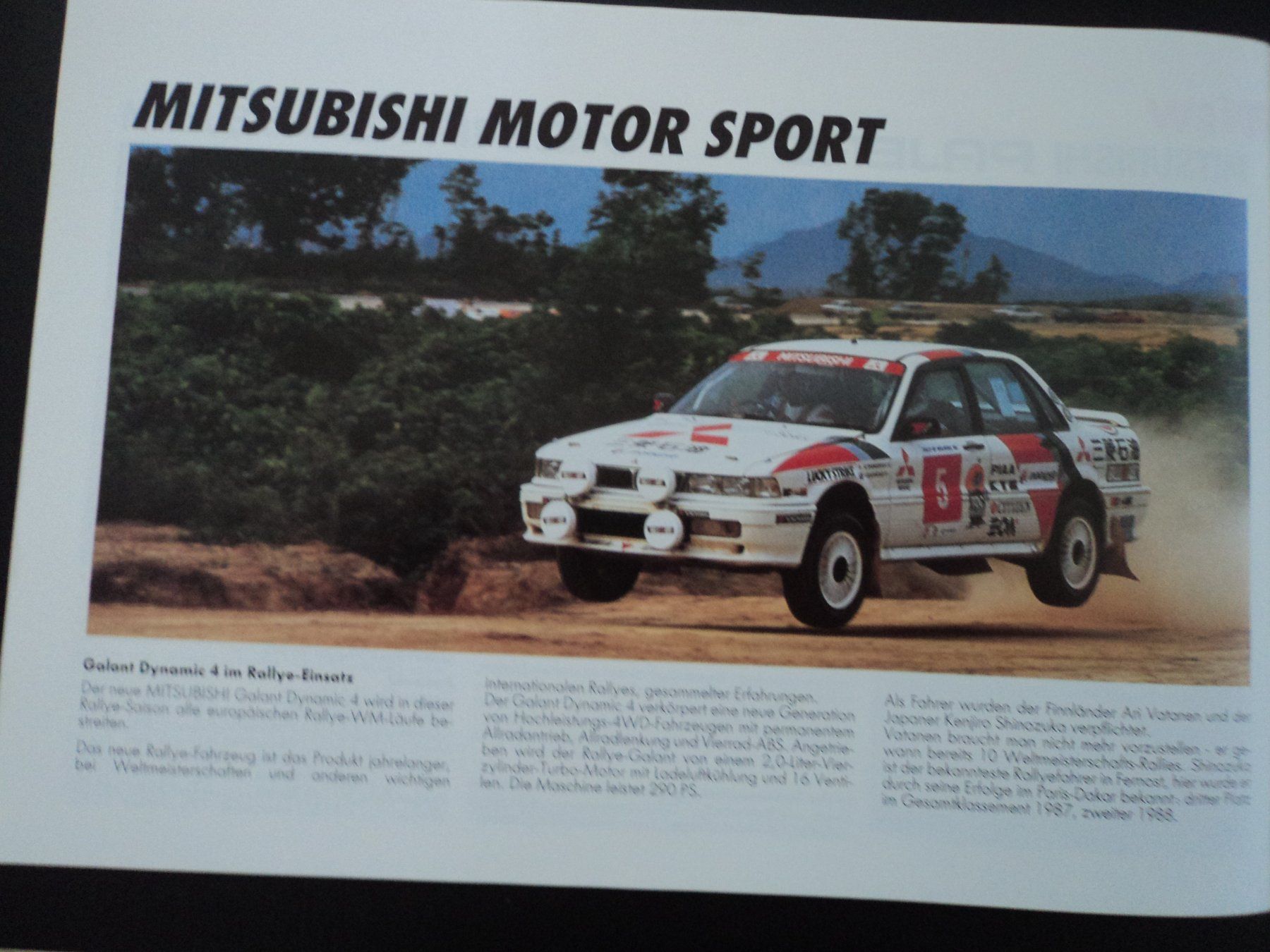 Mitsubishi Documenti: Prospekt Mitsubishi Programm 1989 HSR Galant Dynamic 4 Colt – Usato da Schwarzenburg venduto da modelCARama 7