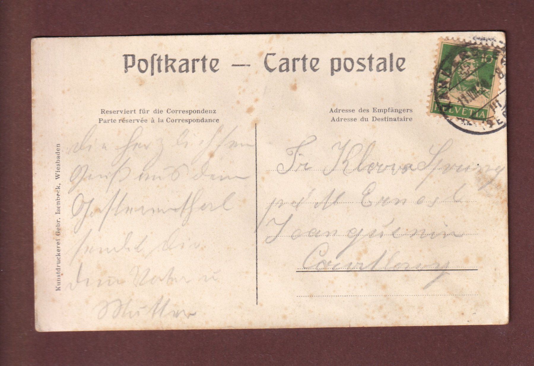 Ansichtskarten: KANDERFALL (Klus) - 1924 Relief – Gebraucht aus Pully von nicecards-shop 1