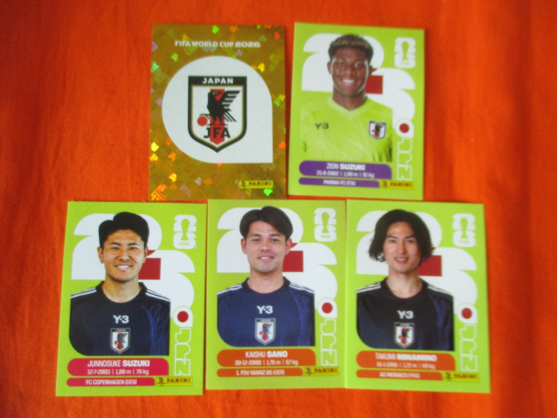 Panini Carte collezionabili: Panini WM 2026, JPN 1, 2, 5, 8, 16 – Usato da Birsfelden venduto da alles-muss-raus