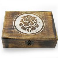 Schmuckschatulle Schmuckästchen Ganesh Holz Kasten 20x15 L