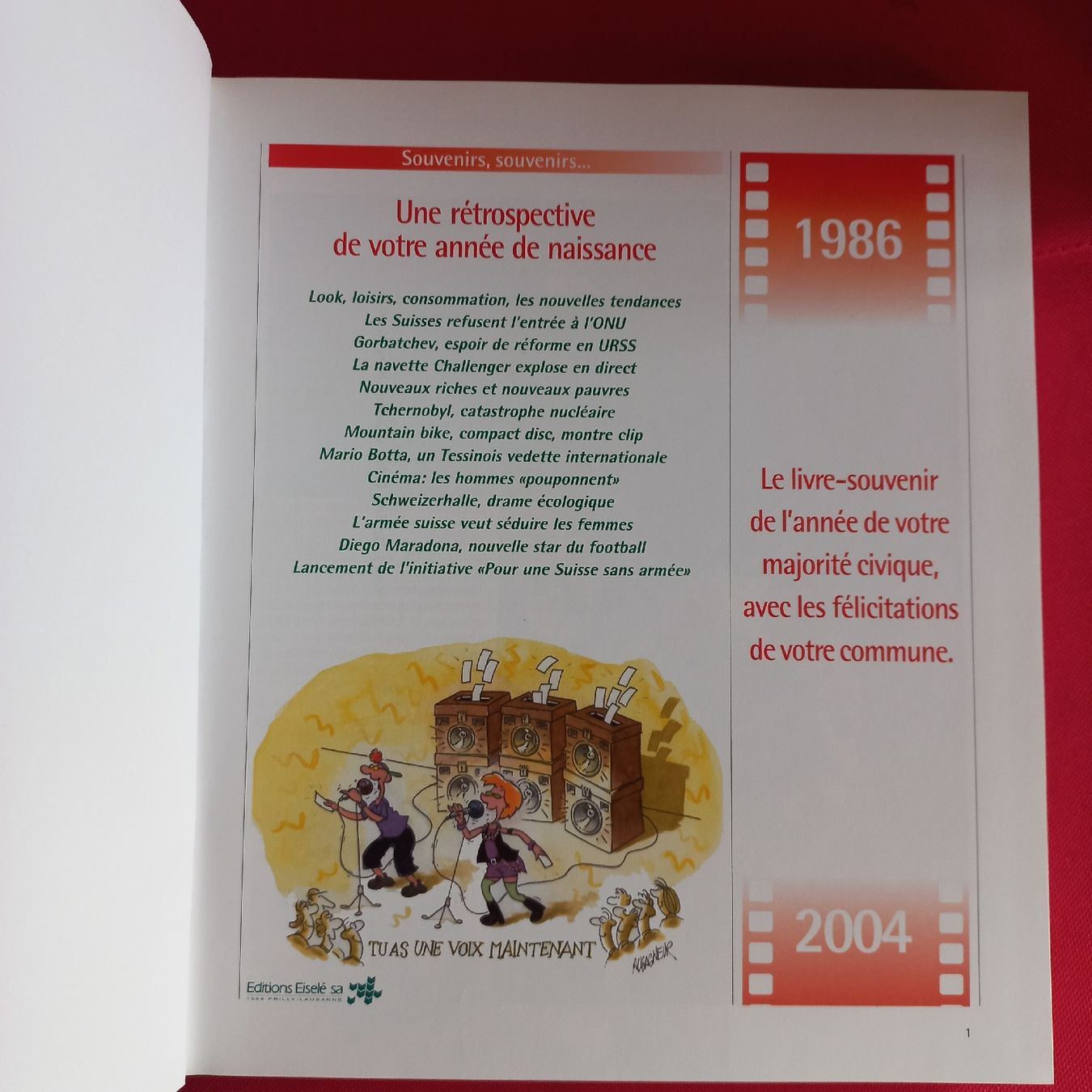 Libri: "L'année Suisse 2004" - Éditions Eiselé. – Nuovo (secondo la descrizione) da Dompierre FR venduto da fat_xth5 2