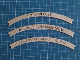 Stanzschablone Nr.260, Weihnachten Banner (Sizzix geeignet)