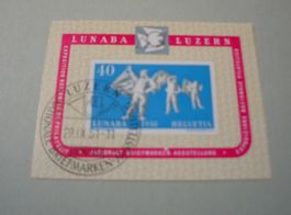 Block LUNABA Luzern 1951, ET-Sonder-o. Gummi **