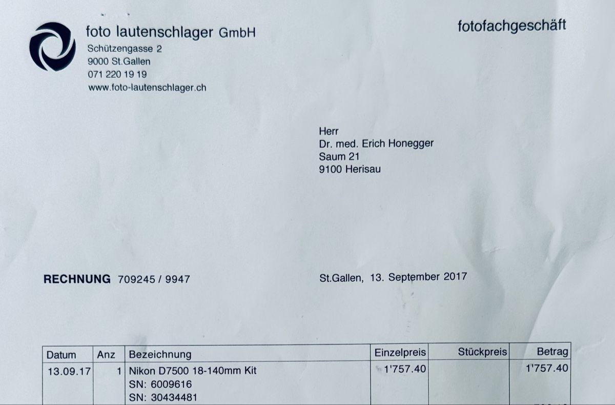Nikon Kamera: Nikon D7500 + NIKKOR AF-S 70-200 2.8 – Gebraucht aus Herisau von EHo50 3