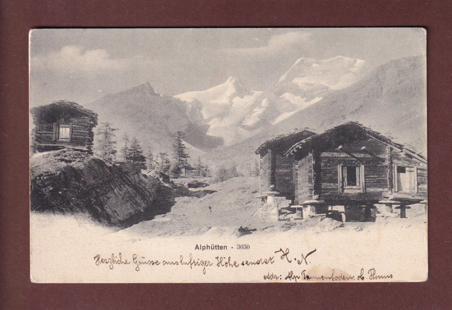 Cartoline postali: ALPHÜTTEN - SAASTAL - 1903 – Usato da Pully venduto da nicecards-shop