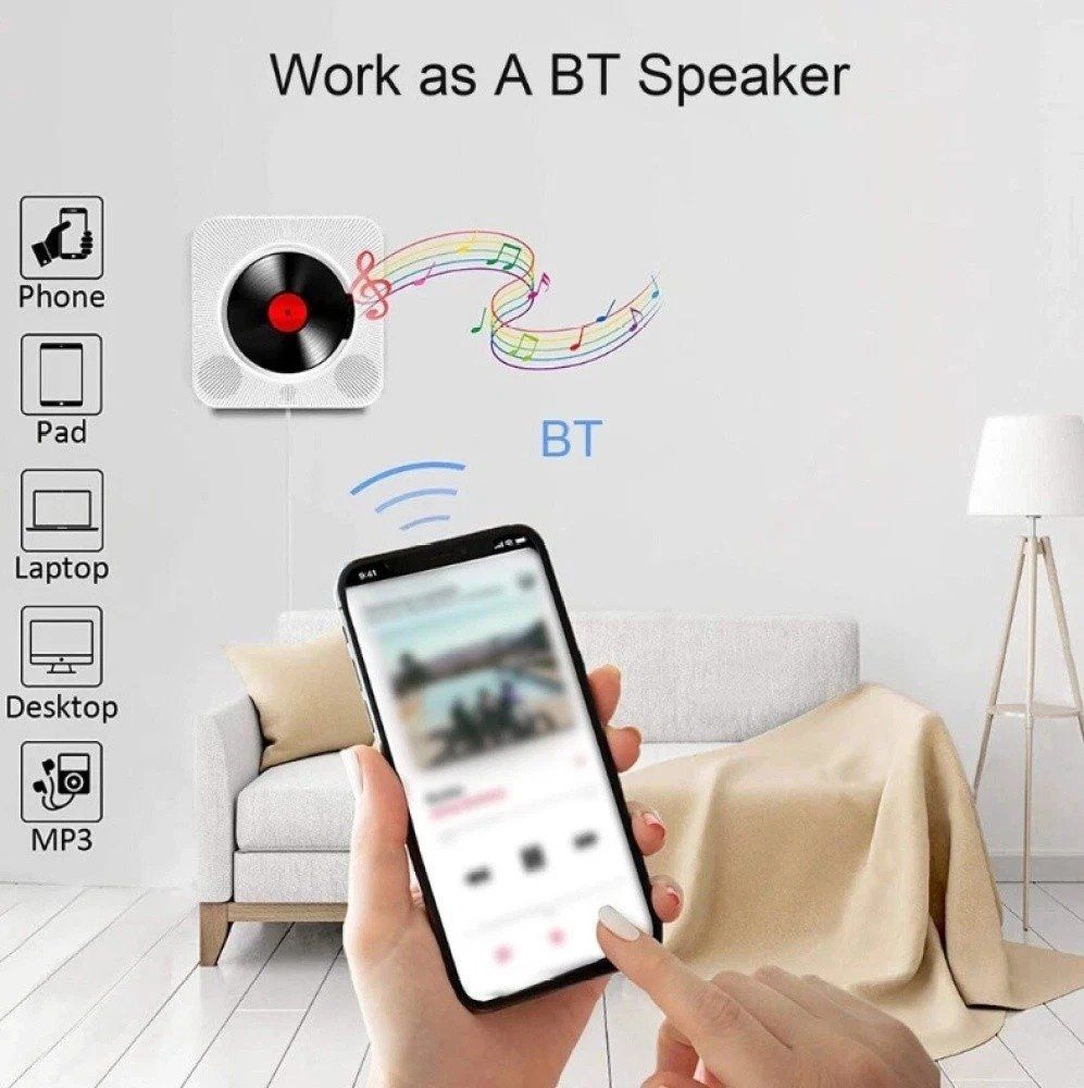 Casse acustiche: CD Player eingebauten HiFi Lautsprechern Desktop Bluetooth – Nuovo (secondo la descrizione) da Kirchdorf AG venduto da Restposten110 2