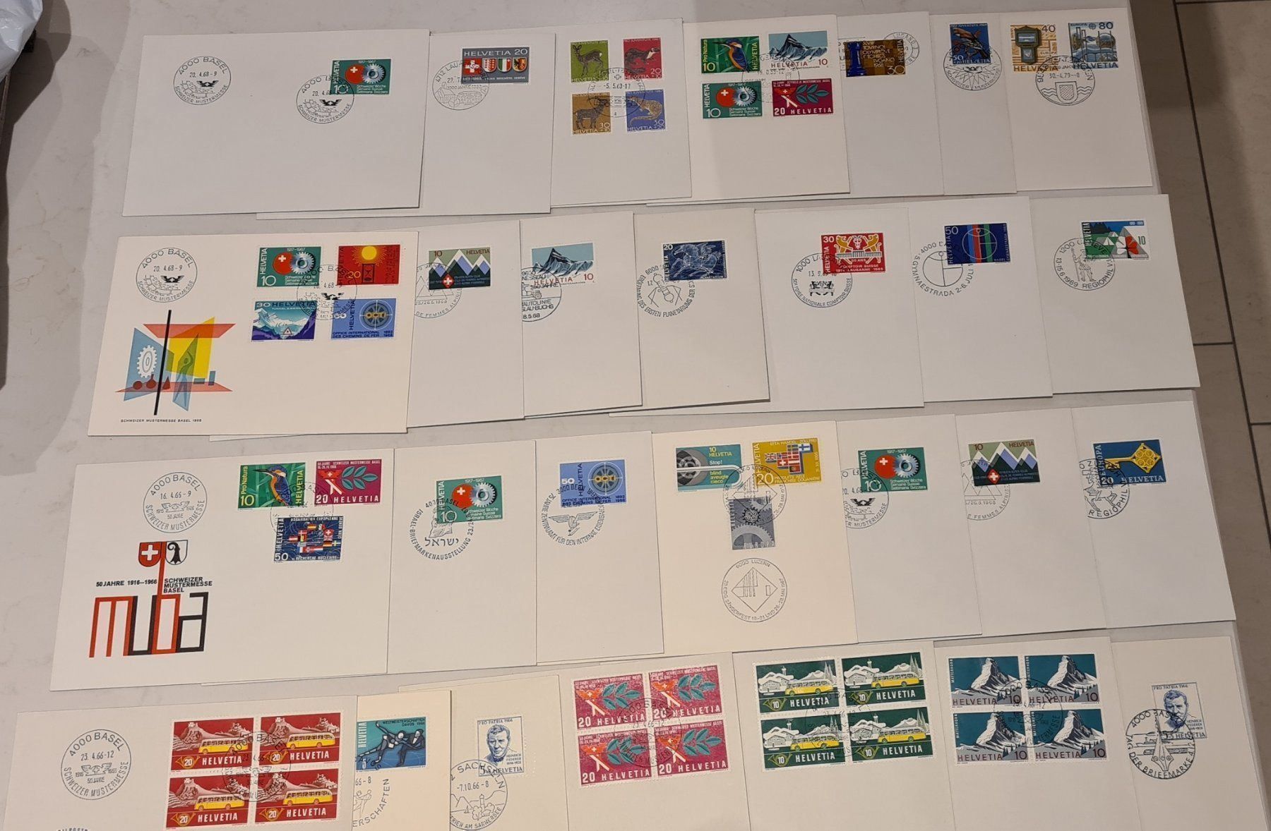 Tutti i francobolli: 78 FDC Schweiz ab 1965 – Usato da Oberglatt ZH venduto da Pacos2000 2