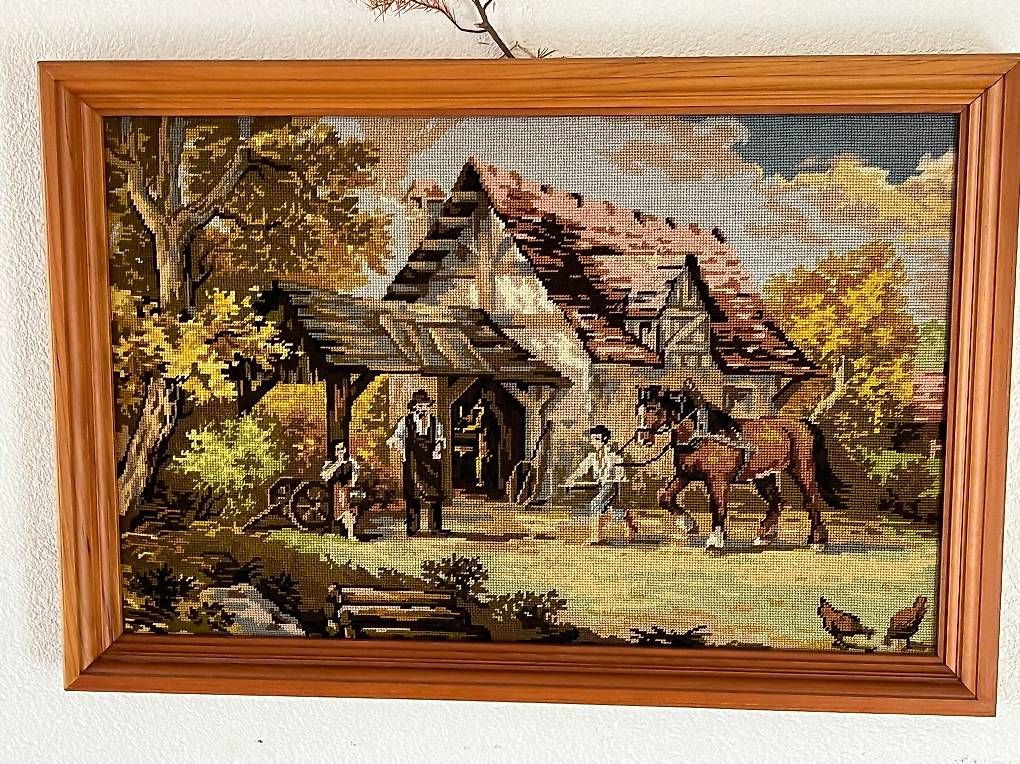 Foto & Immagini: Gobelin mit schönem Rahmen – Usato da Unterbäch VS venduto da gee_wc65