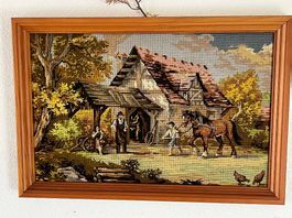 Gobelin mit schönem Rahmen
