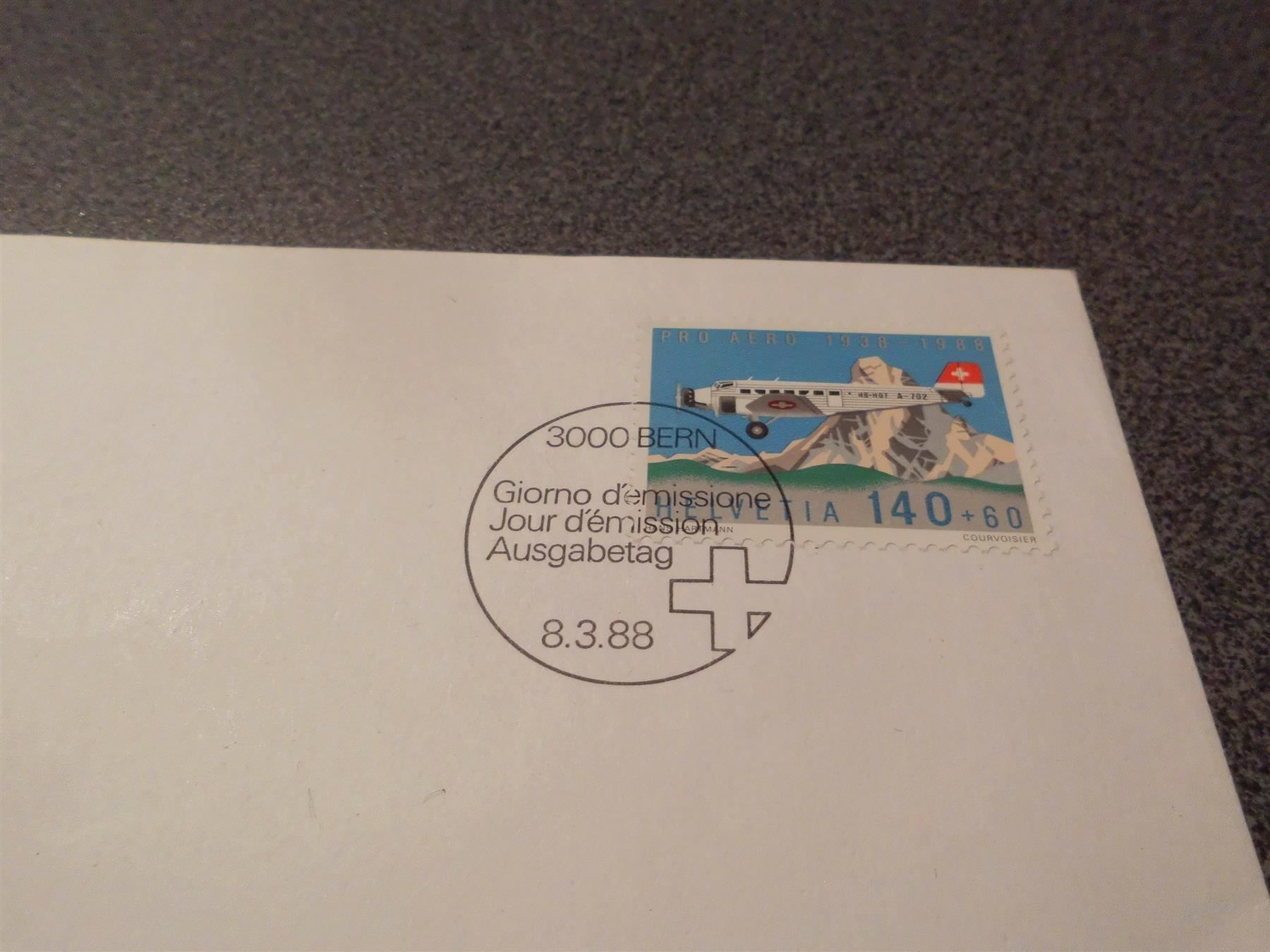 Tutti i francobolli: Couvert Pro Aero, Briefmarke – Usato da Zürich venduto da Motzkuh 1