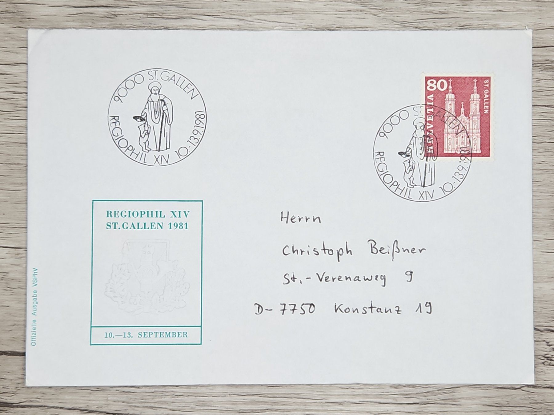 Tutti i francobolli: CL18 Enveloppe + Timbre Suisse 1981 – Usato da Cousset venduto da Patrick_Collections