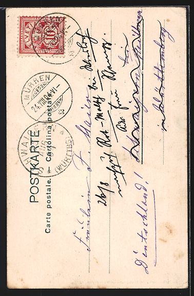 Cartoline postali: Mürren, Hotel des Alpes, Eiger und Mön – Usato da Berlin venduto da bartko-reher 1