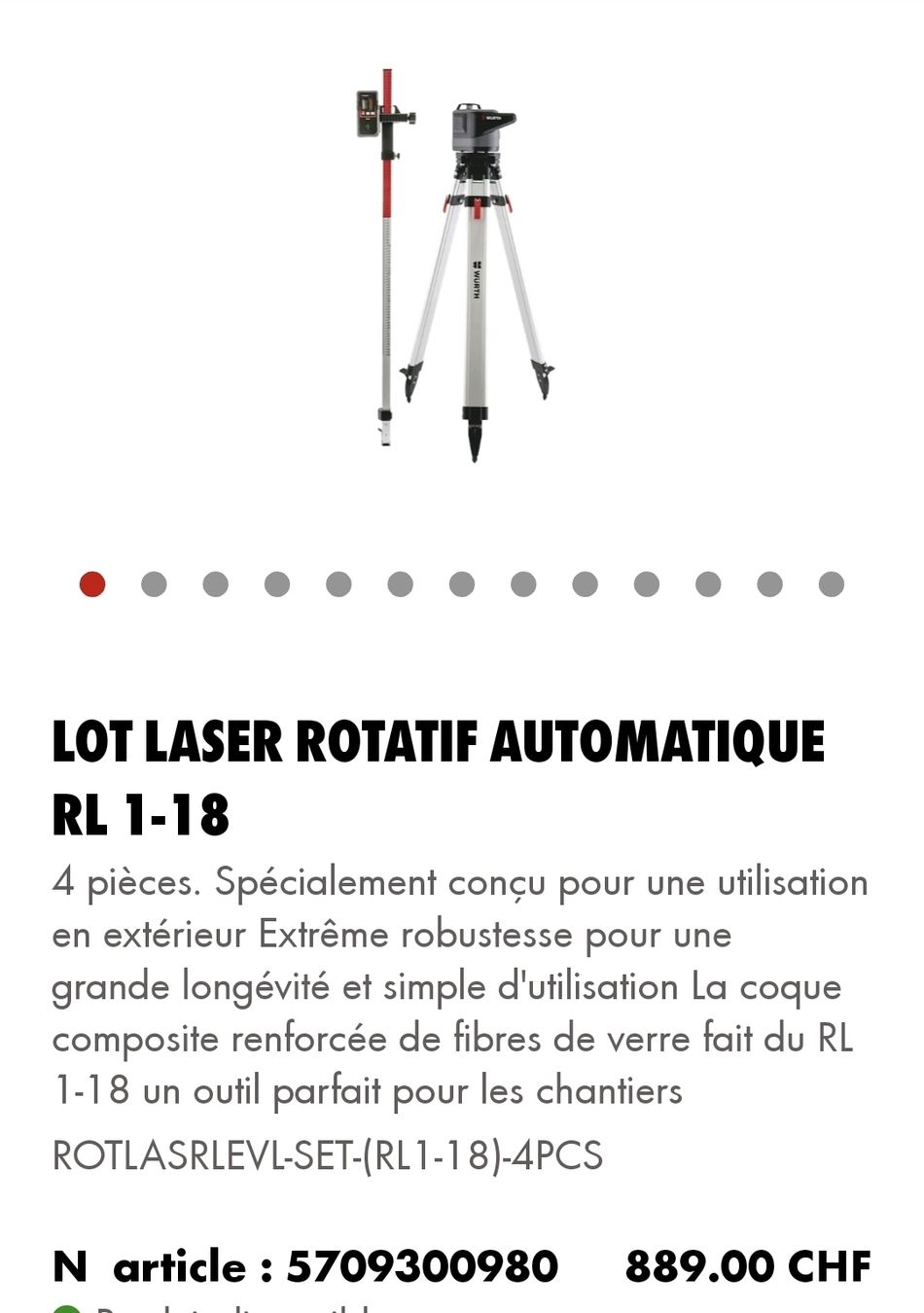 Würth Messen: kit laser – Neu und originalverpackt aus Forel-Sur-Lucens von guigui010 2