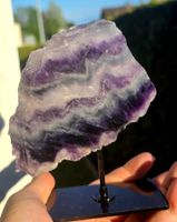 💜✨ Fluorit Scheibe auf Stand ✨💜