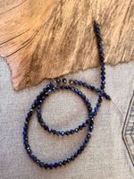 Lapis   top Strang f Halskette   facettiert 4mm    top blau