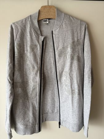 Karl Lagerfeld Sweatjacke grau Reissverschluss Gr 16/174
