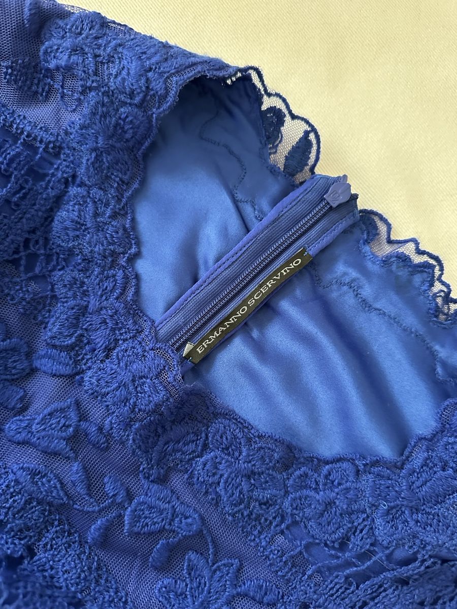 Ermanno Scervino Vestiti: Ermanno Scervino Spitzenkleid blau Groesse 40 – Usato da Zollikon venduto da _M65_ 7