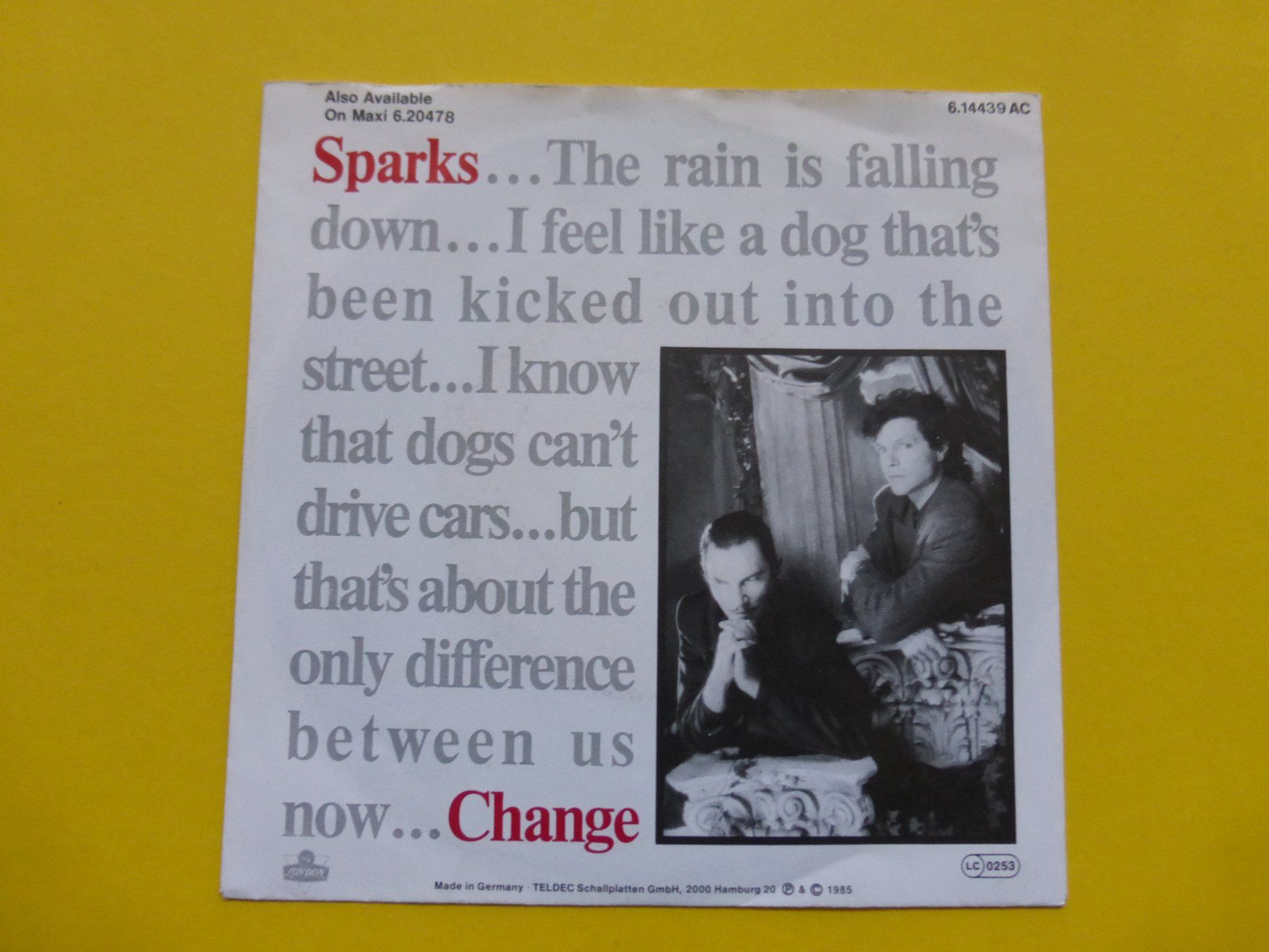 Dischi in vinile: Sparks – Change – Usato da Zürich venduto da Swiss57 1