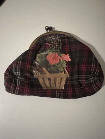 Portamonete vintage Nice Things tela scozzese