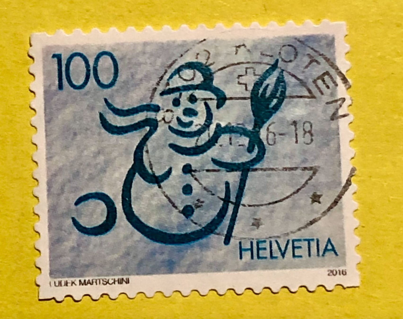 Tous les timbres: Nr.1612 GESTEMPELT Schneemann 2016    – D'occasion à Aarau par Billa007