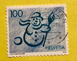 Nr.1612 GESTEMPELT Schneemann 2016   