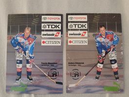 EHC Kloten 1991/92 - Eldebrink, Mazzoleni Autogrammkarten