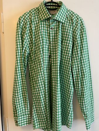 G’Weih&Silk Hemd, Gr. XL, Grün/Weiss Kariert - Top Zustand!