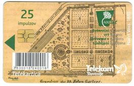 Telefonkarte Slowenien Botanischer Garten Ljubljana