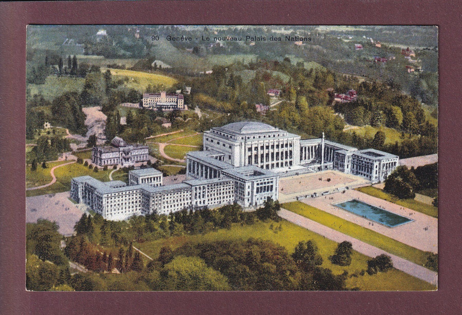 Ansichtskarten: GENEVE - Palais des Nations – Gebraucht aus Pully von nicecards