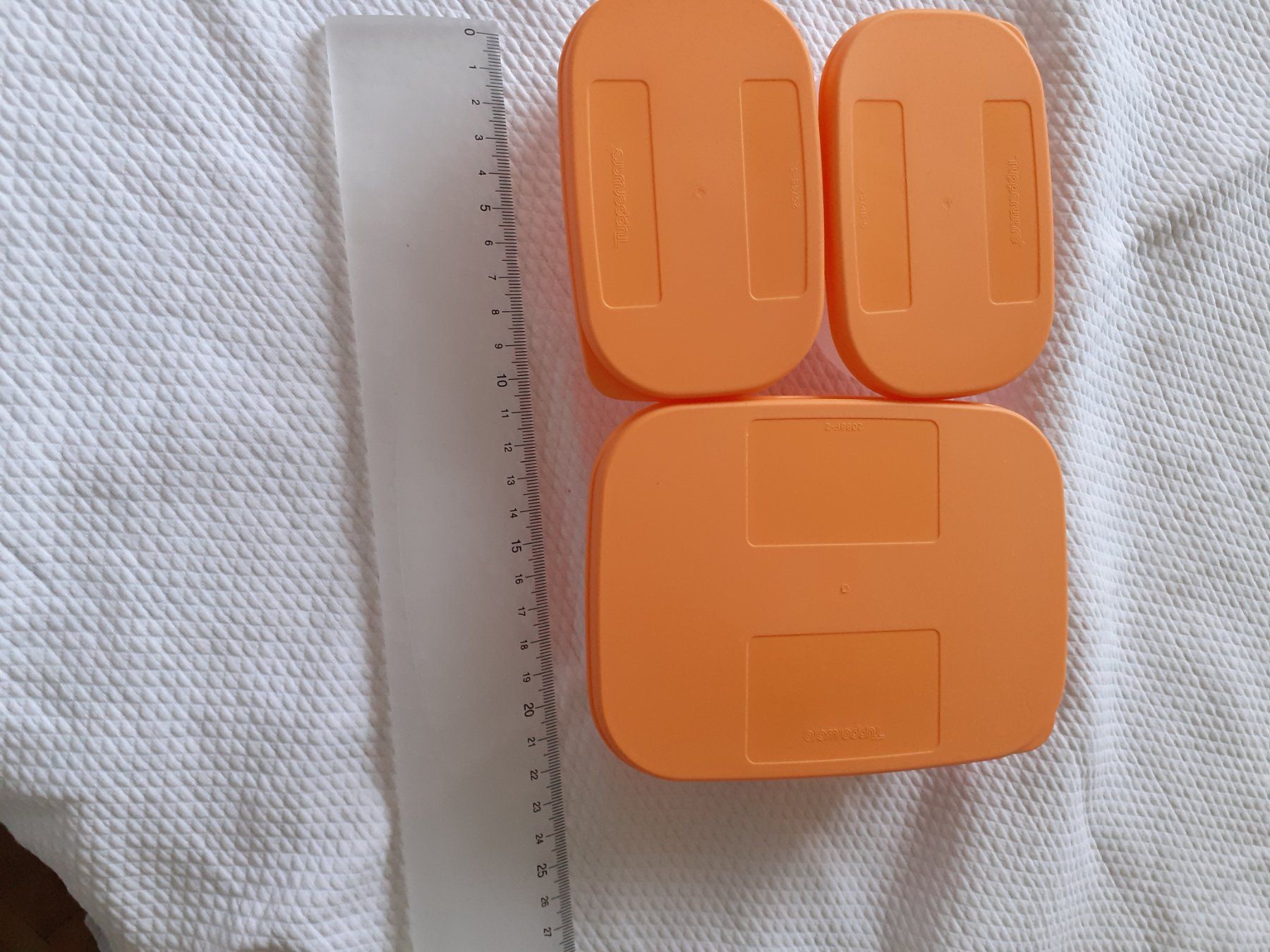 Tupperware Behälter & Ähnliches: Tupperware Vorratsdose orange 3er Set gebraucht – Gebraucht aus Yverdon von DerStorchUndDieBiene 1