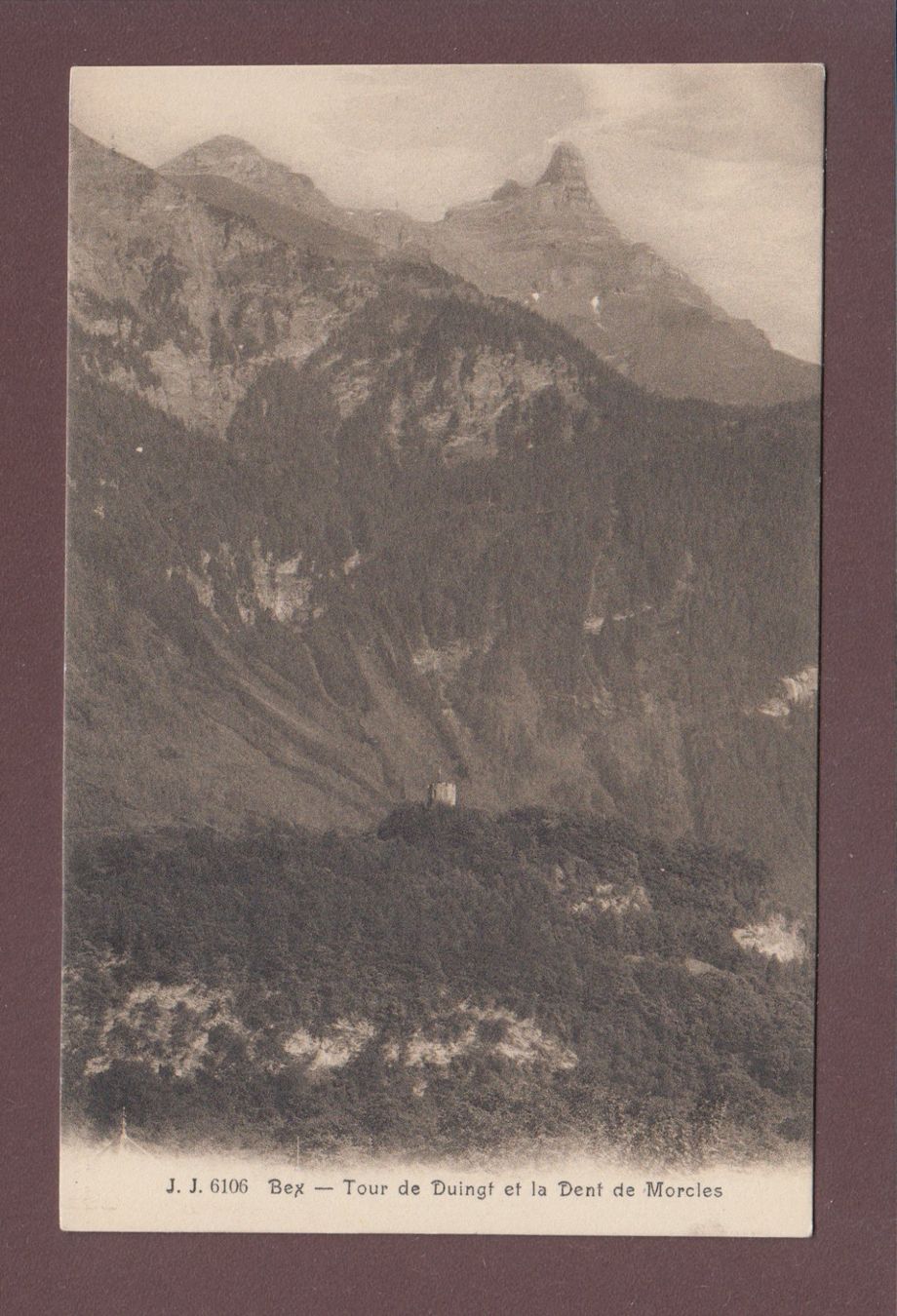Cartoline postali: BEX - Tour de Duingt - Dent de Morcles – Usato da Pully venduto da nicecards