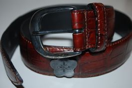 RICHARD GAMPEL ceinture en cuir / Leder Gürtel 70 (XXS)