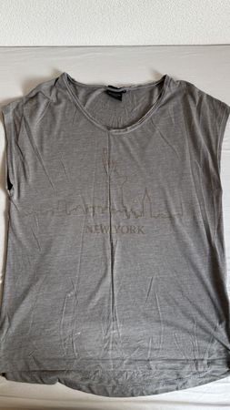 Selected Femme Shirt, Grau, Grösse M, New York Motiv