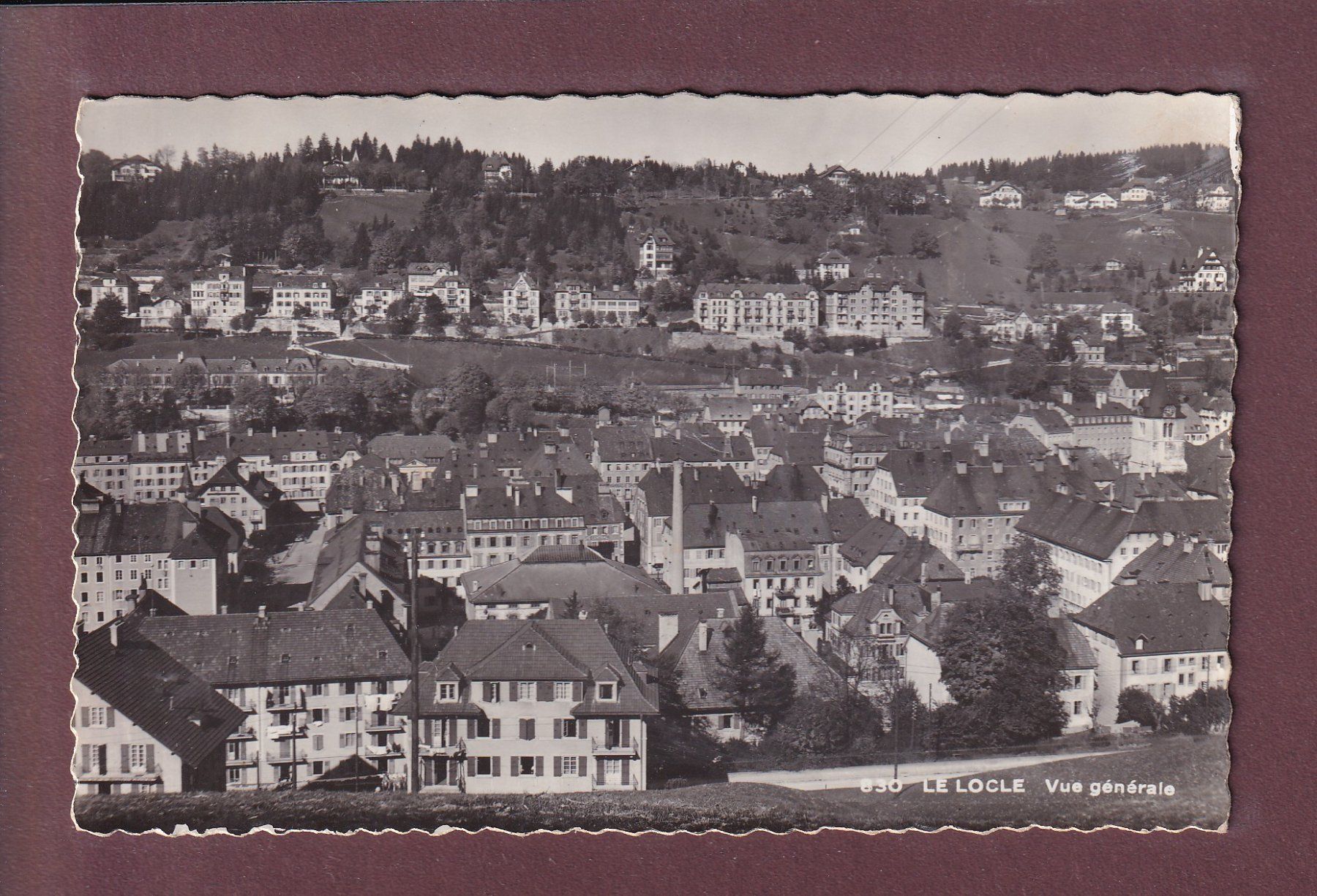 Cartoline postali: LE LOCLE - Vue partielle - 1941 – Usato da Pully venduto da nicecards