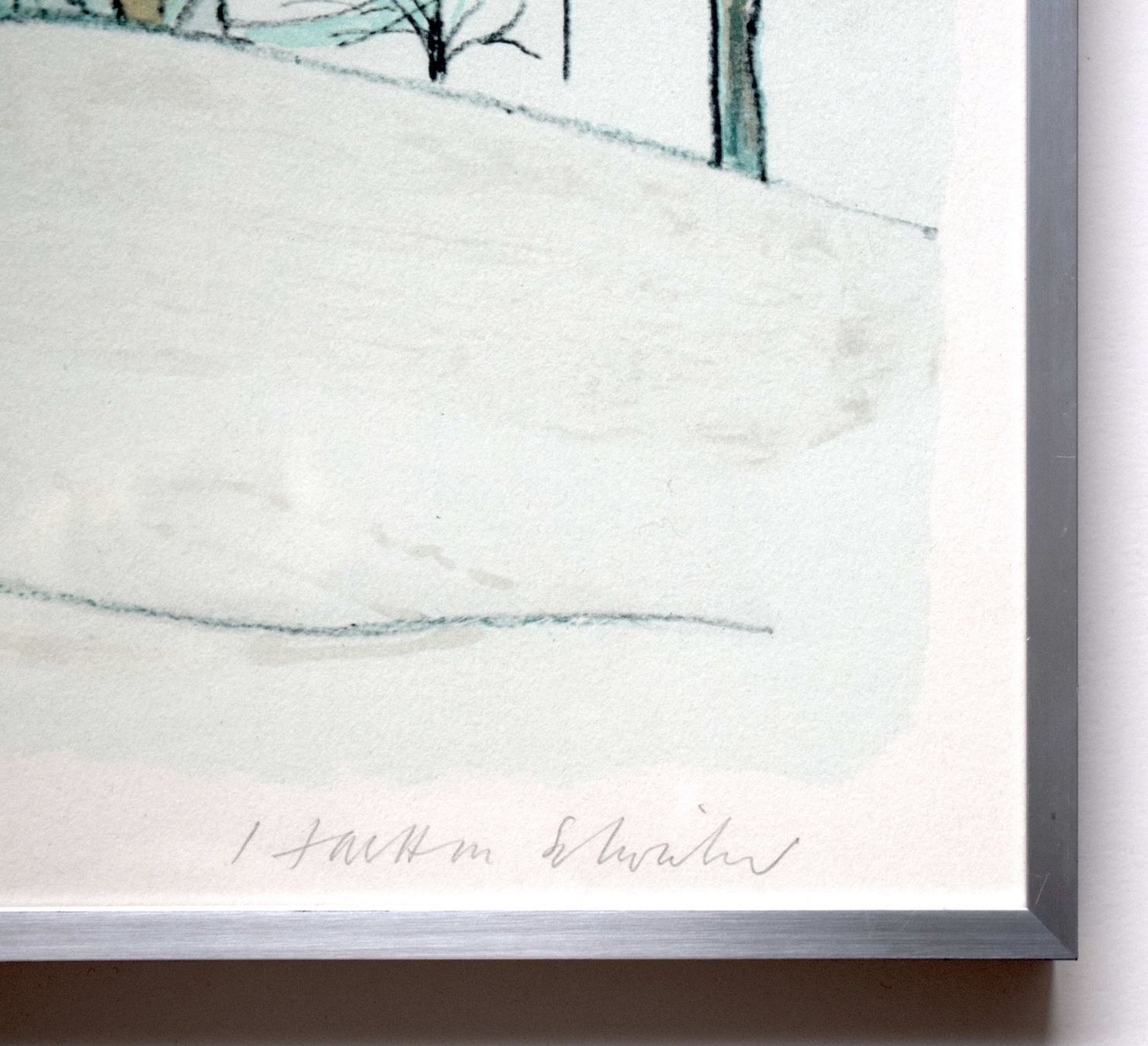 Grafica & Litografie: Walter Haettenschweiler Winterlandschaft Landschaft Winter – Usato da Zürich venduto da Kunstvoll 6