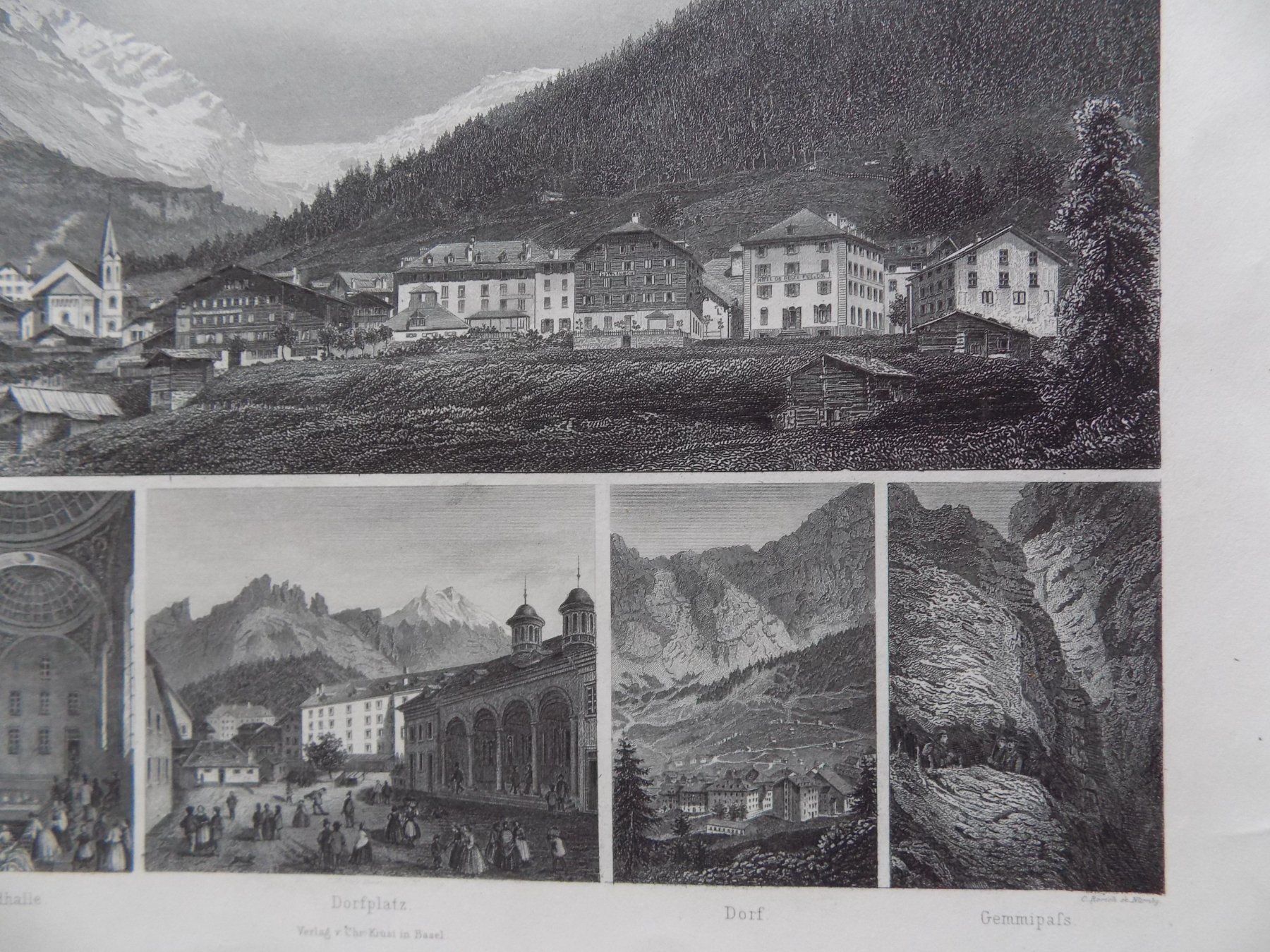Incisioni: Leuk Souvenir um 1870 – Usato da Risch venduto da Antikfee 3