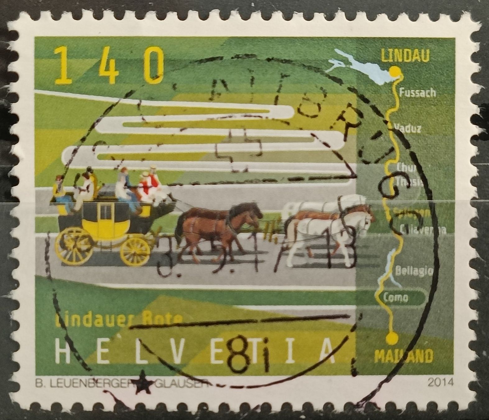 Tous les timbres: 2014 Lindauer Bote Top Stempel – D'occasion à Dübendorf par goeggi79