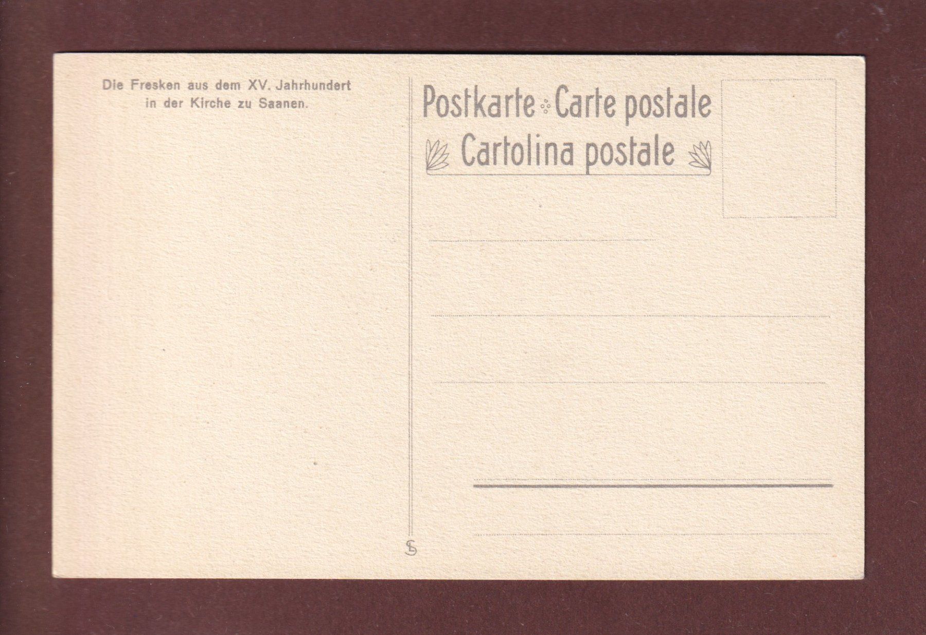 Cartoline postali: SAANEN - Kirche – Usato da Pully venduto da nicecards 1
