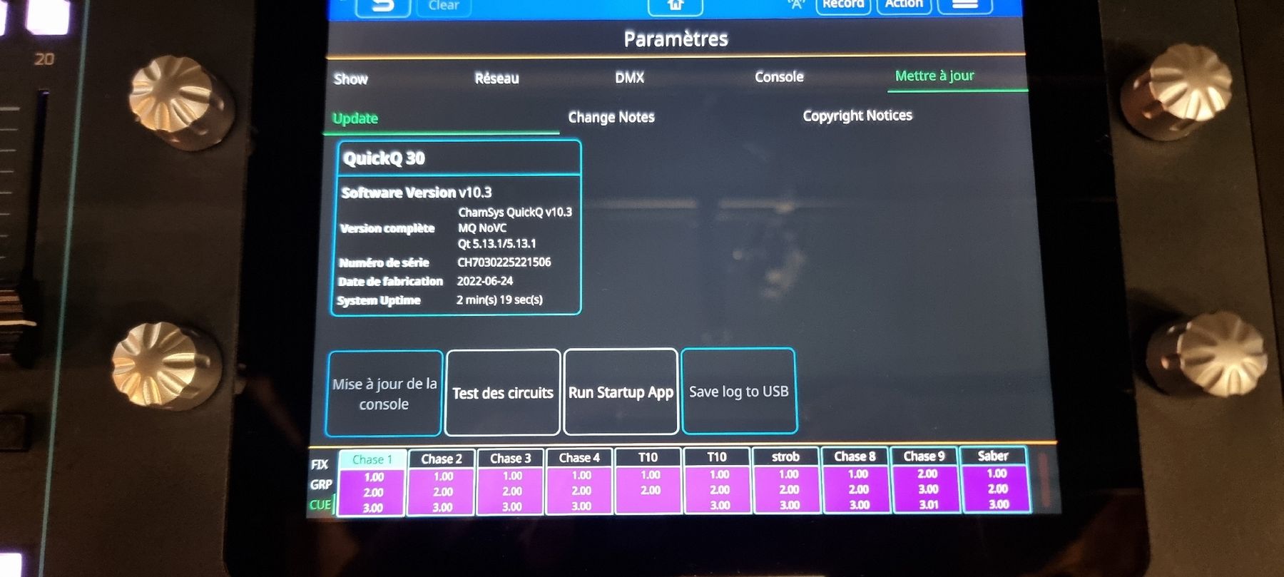Console di mixaggio: Chamsys Quick Q30 – Usato da Courfaivre venduto da Moltazard 1