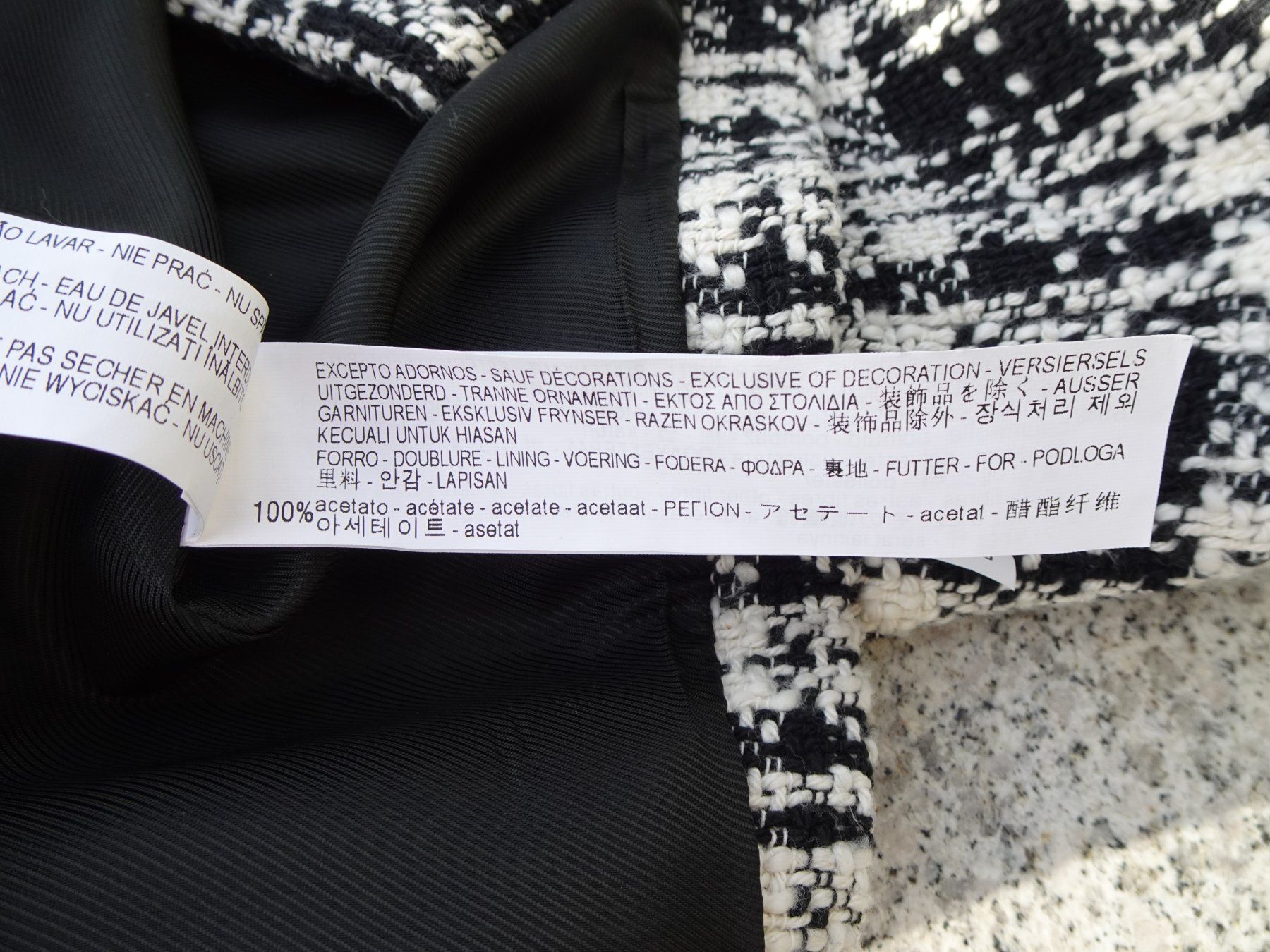 Zara Giacche: Zara Basic Blazer Jacke Boucle schwarz weiss Gr. L 40 – Usato da Winterthur venduto da blumeblau77 4