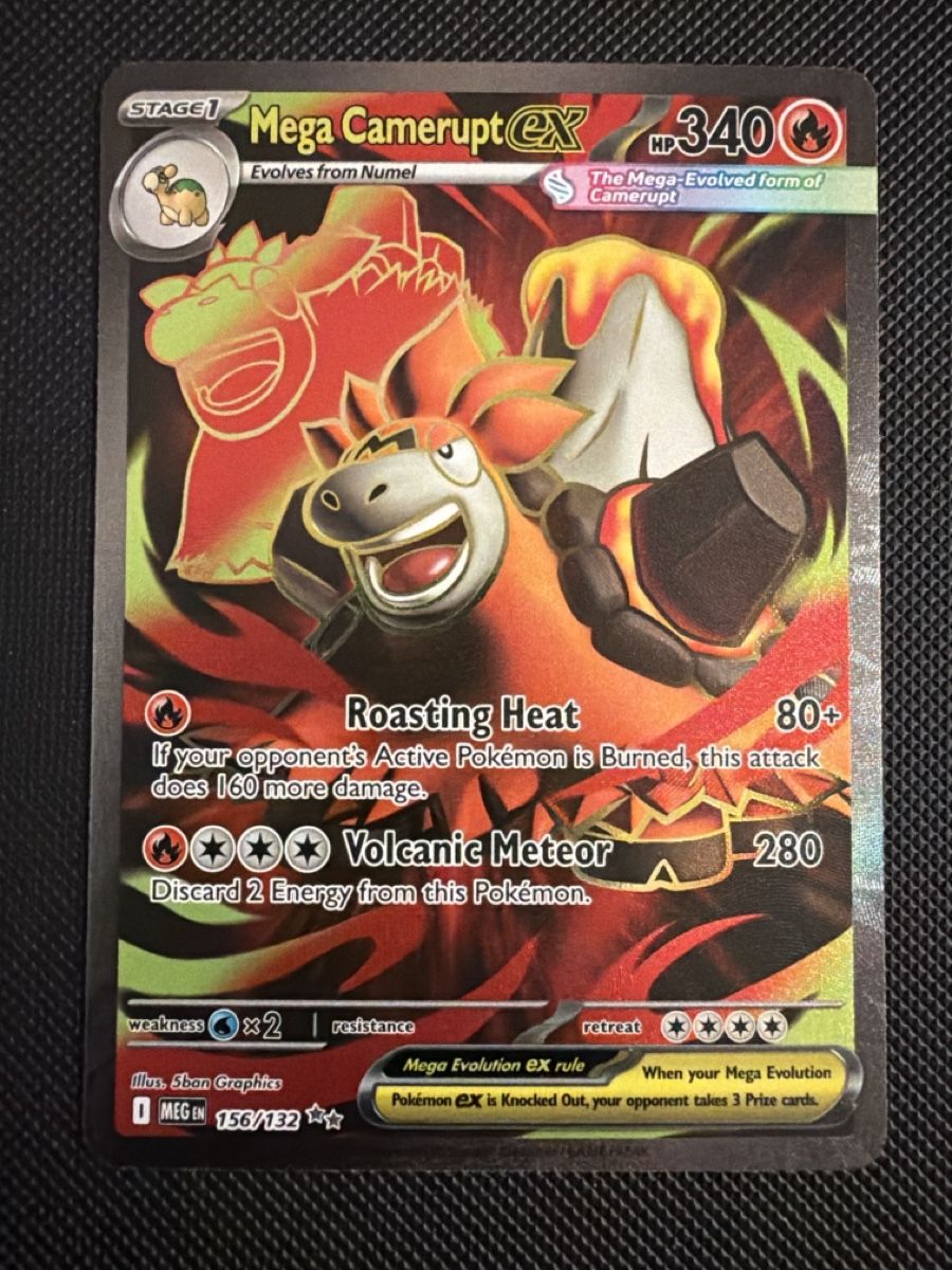 Pokémon Carte collezionabili: Mega Camerupt Ex - 156/132 - Mega Evolution Base 🇺🇸 – Nuovo (secondo la descrizione) da Oberrohrdorf venduto da Samet-TCG