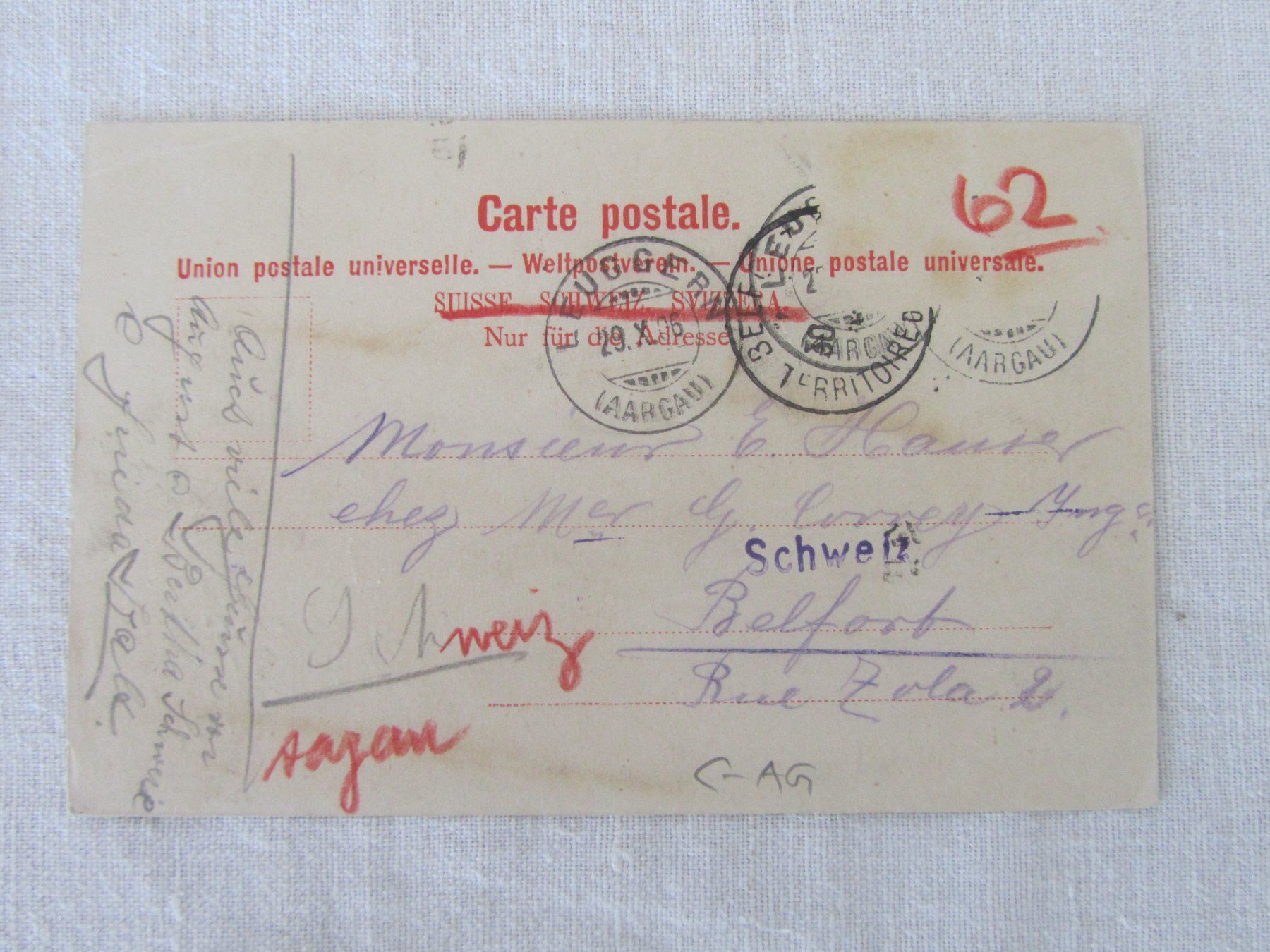 Cartoline postali: Gruss aus Leuggern, AG – Usato da Seengen venduto da mikelele 2