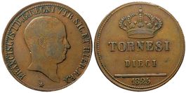 Italien, Napoli, 10 Tornesi 1825