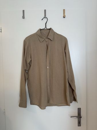 Hemd langarm beige Gr. M
