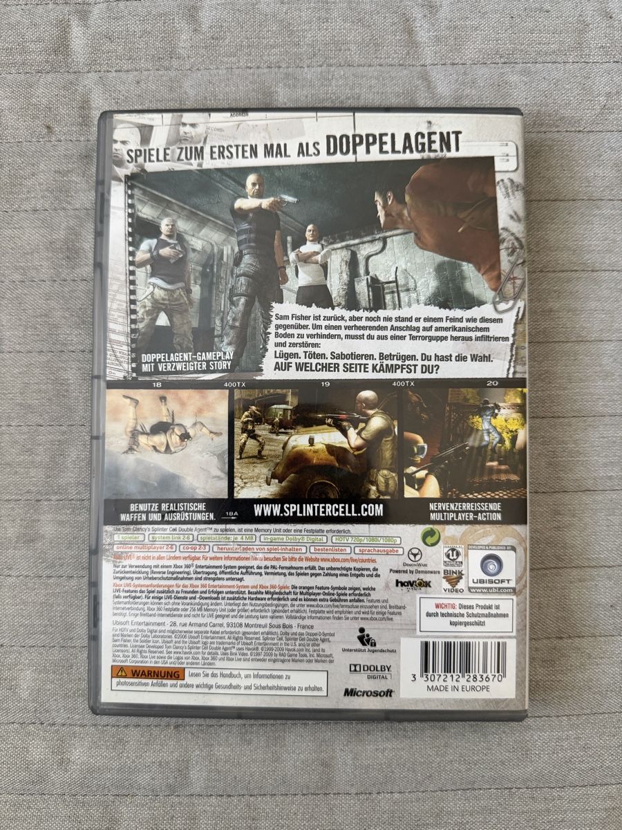 Microsoft Jeux: Tom Clancy's Splinter Cell Double Agent (Classics) Xbox 360 – D'occasion à Thunstetten par Virus_33 2